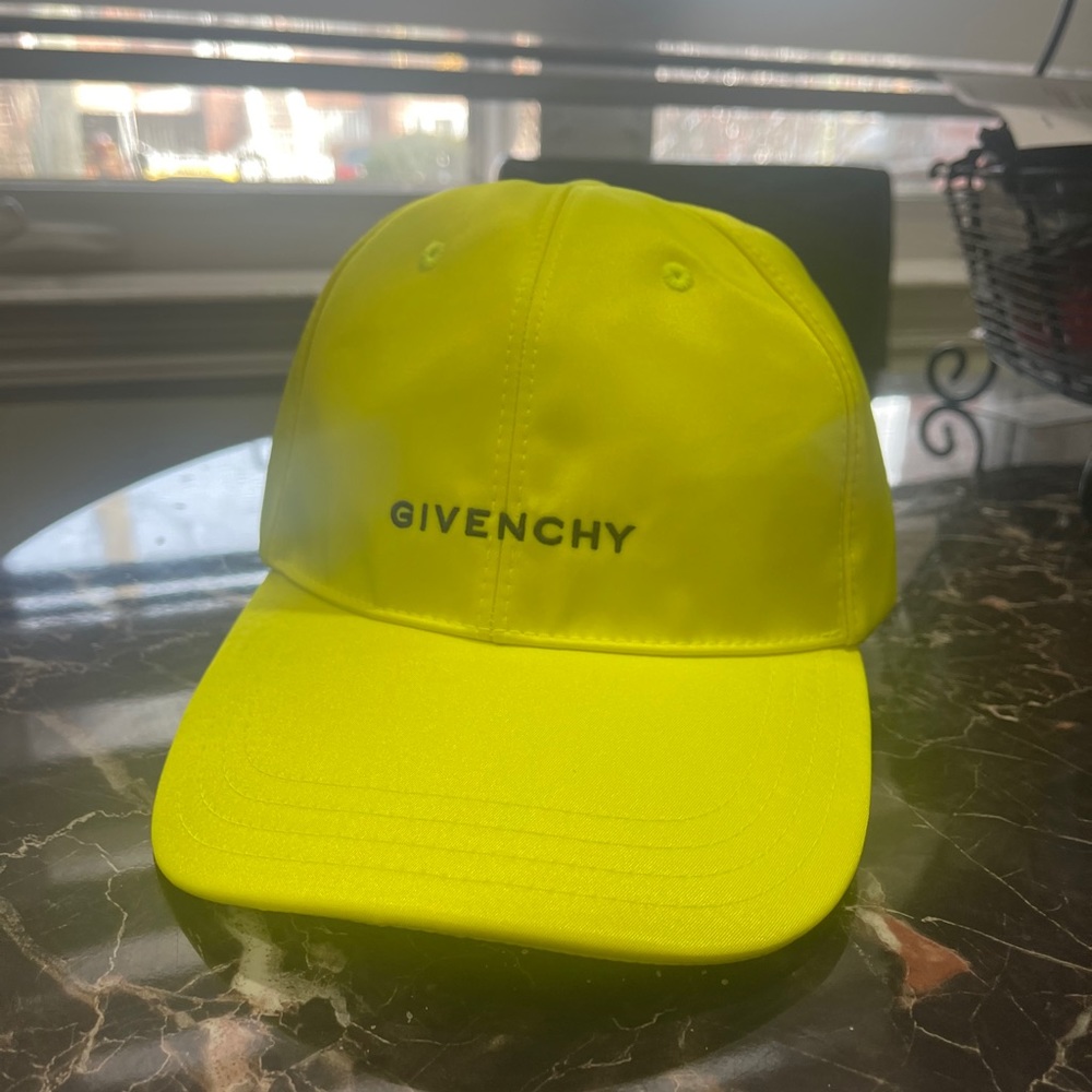 Givenchy Yellow Curved Logo Cap